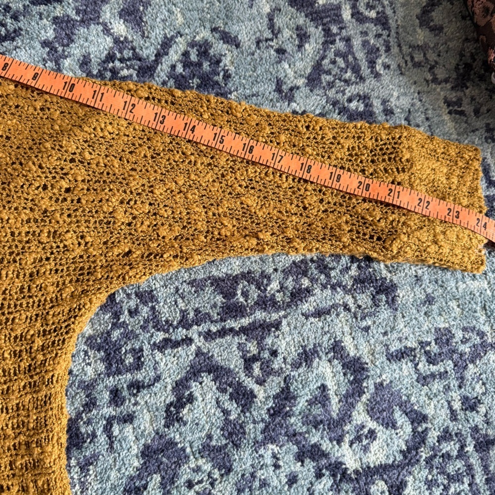 Amber Colored 419 SoHo Pullover by Island Tribe Knits Boho Swim Coverup Sz Large - Picture 8 of 9